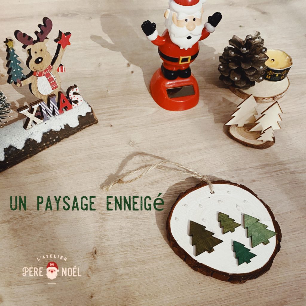 Décoration de Noël DIY en rondin de bois