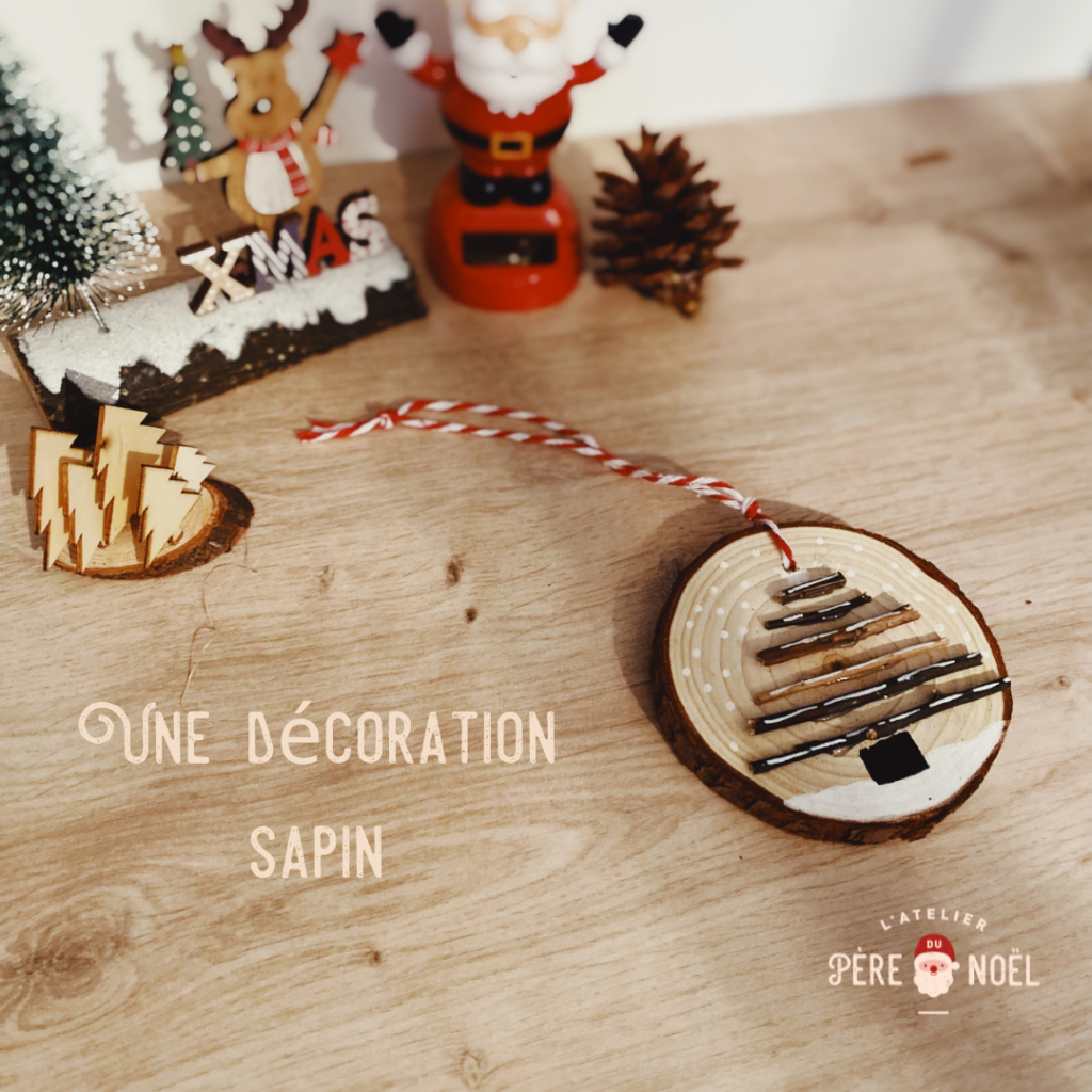 Décoration de Noël DIY en rondin de bois