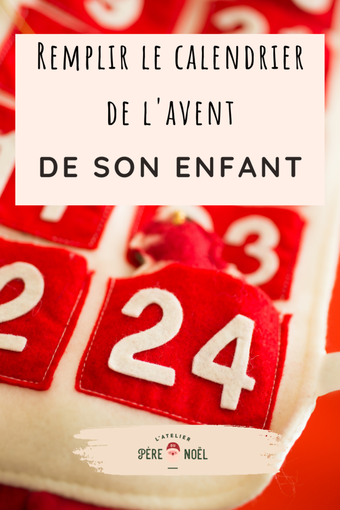 Calendrier avent enfant