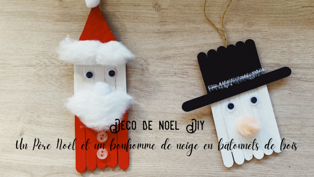 DIY Noël bâtonnets bois