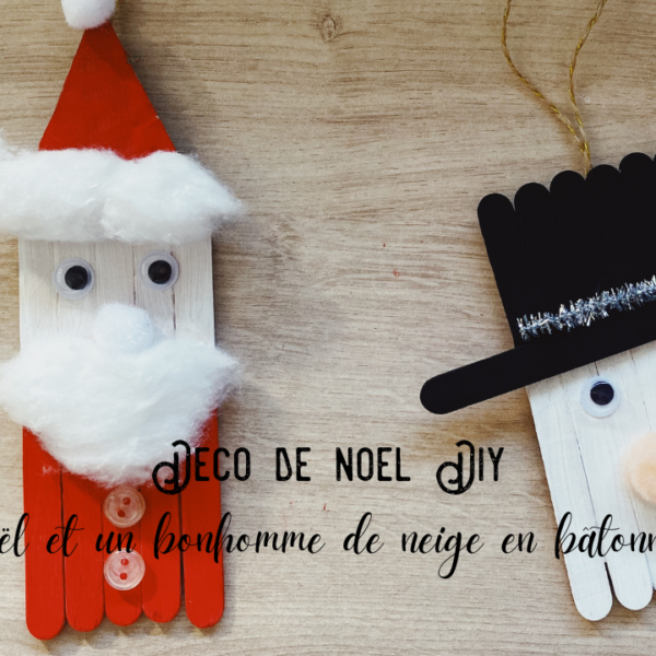 DIY Noël bâtonnets bois